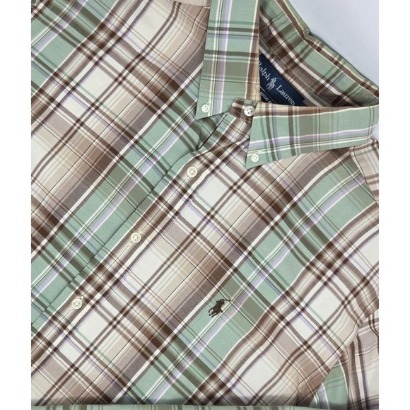 Polo Ralph Lauren Other - VINTAGE Polo Ralph Lauren Shirt Button Down Men XL Plaid Long Sleeve Classic Fit